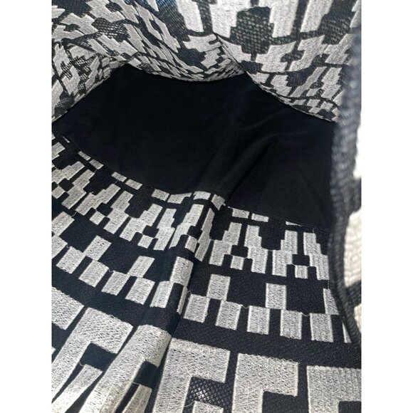 DKNY Women's Size 2 Textured Black Off White Maxi Skirt READ DESCRIPTION - Picture 8 of 12